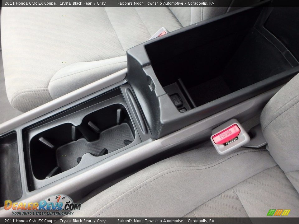 2011 Honda Civic EX Coupe Crystal Black Pearl / Gray Photo #22