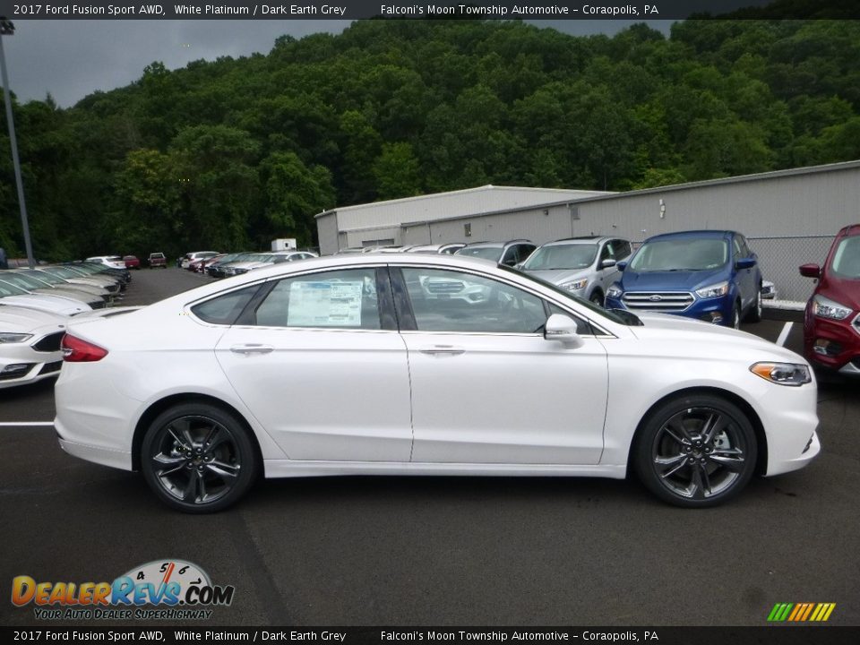 White Platinum 2017 Ford Fusion Sport AWD Photo #1