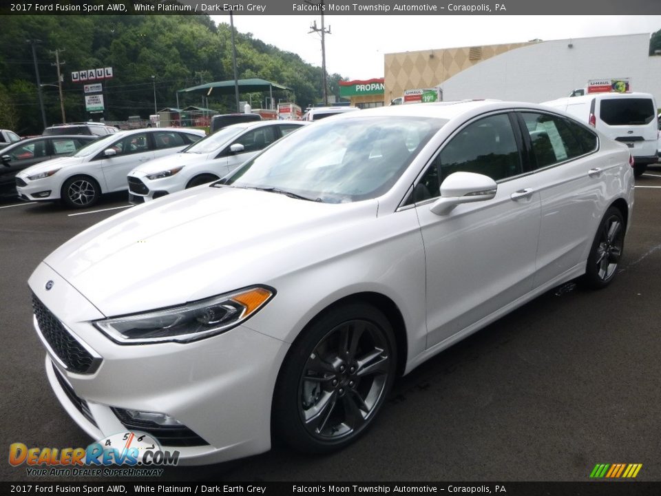 2017 Ford Fusion Sport AWD White Platinum / Dark Earth Grey Photo #5