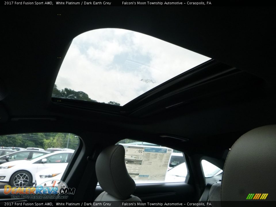 2017 Ford Fusion Sport AWD White Platinum / Dark Earth Grey Photo #12
