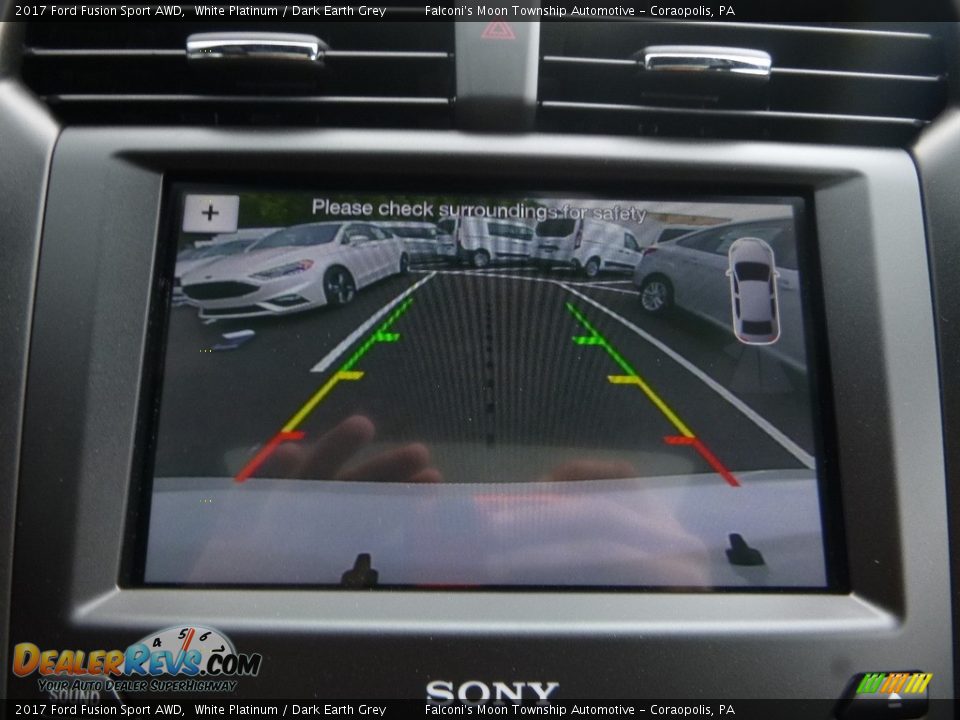 2017 Ford Fusion Sport AWD White Platinum / Dark Earth Grey Photo #14