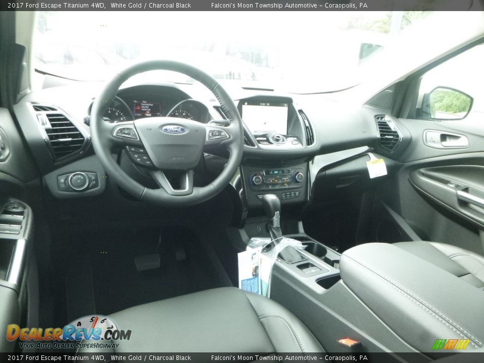 2017 Ford Escape Titanium 4WD White Gold / Charcoal Black Photo #9