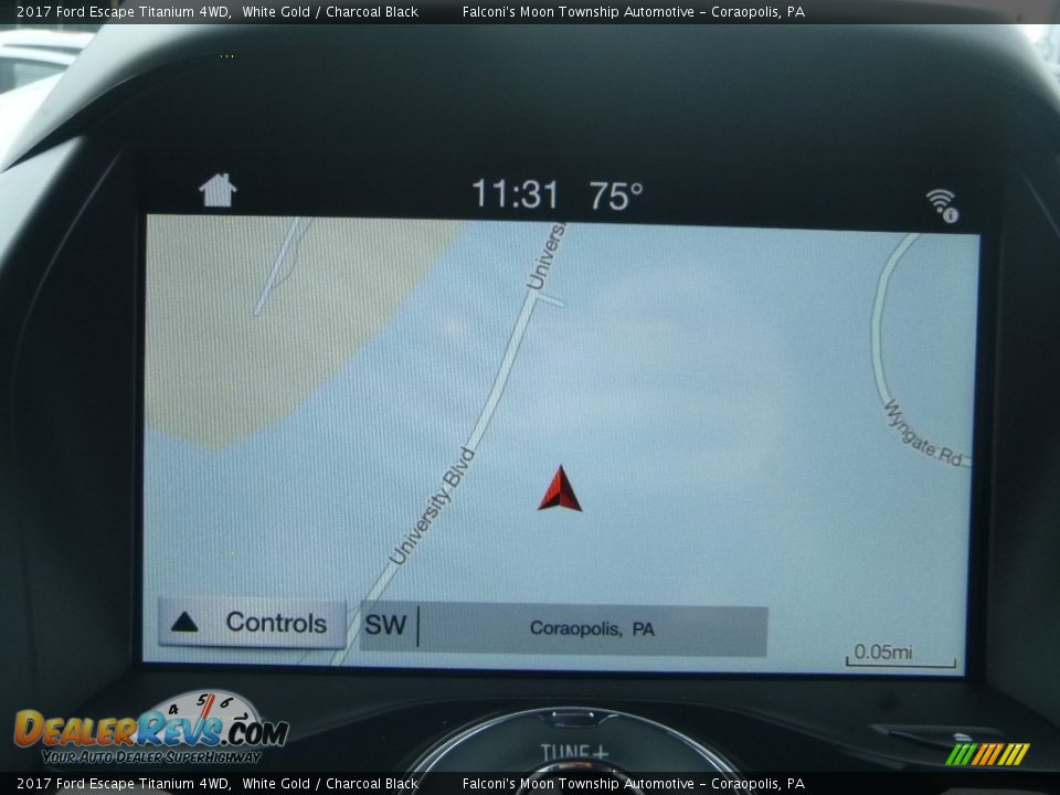 2017 Ford Escape Titanium 4WD White Gold / Charcoal Black Photo #13
