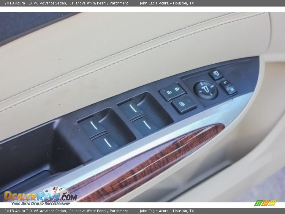2018 Acura TLX V6 Advance Sedan Bellanova White Pearl / Parchment Photo #15