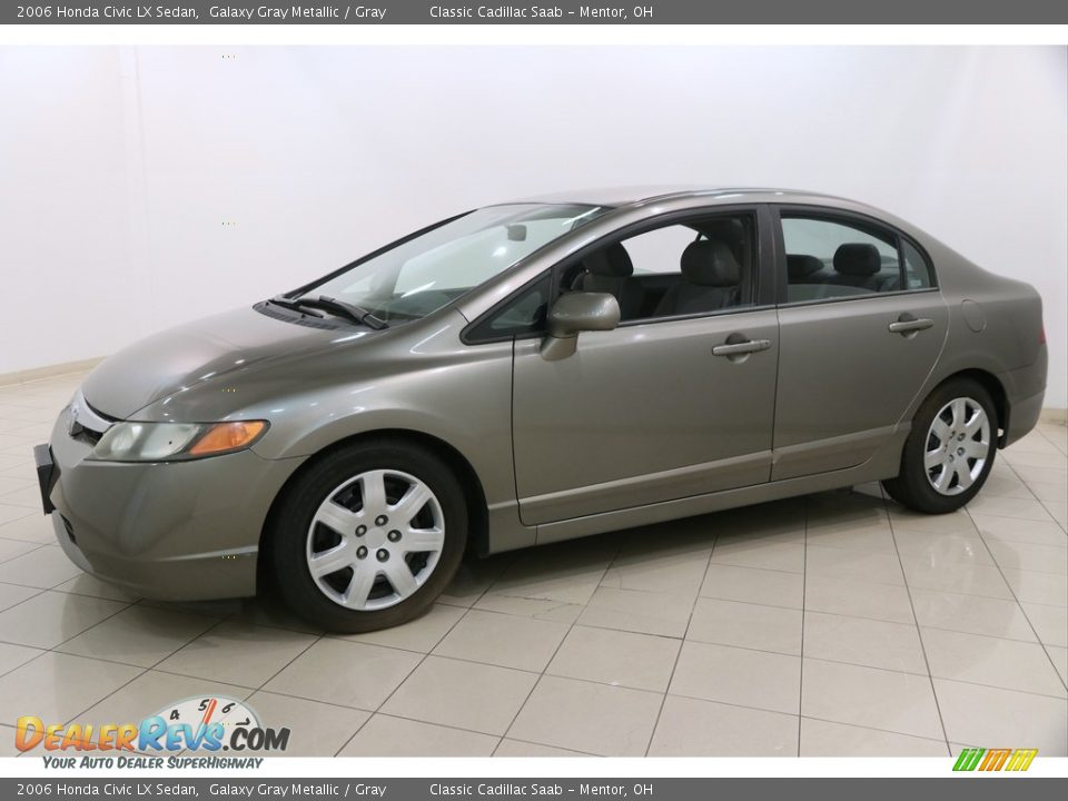 2006 Honda Civic LX Sedan Galaxy Gray Metallic / Gray Photo #3
