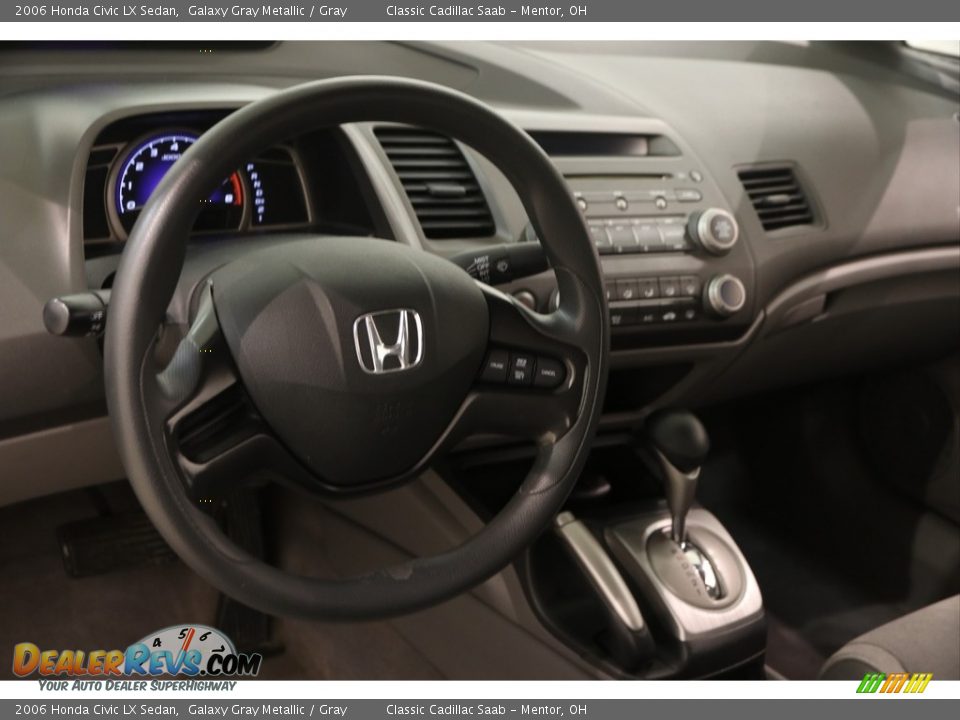 2006 Honda Civic LX Sedan Galaxy Gray Metallic / Gray Photo #6