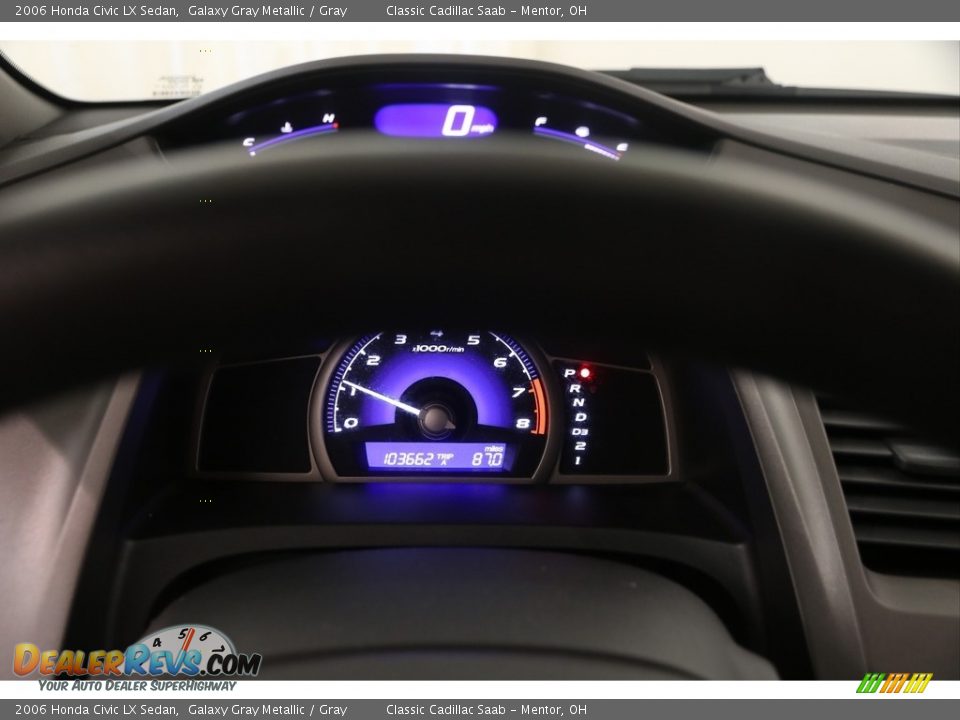 2006 Honda Civic LX Sedan Galaxy Gray Metallic / Gray Photo #7