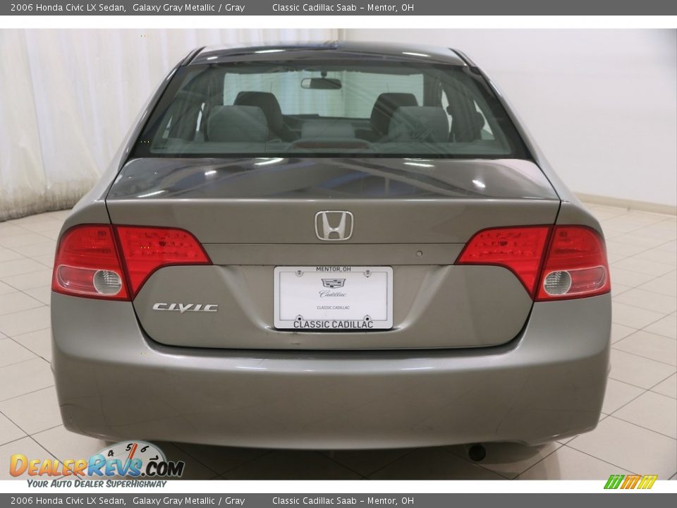 2006 Honda Civic LX Sedan Galaxy Gray Metallic / Gray Photo #13