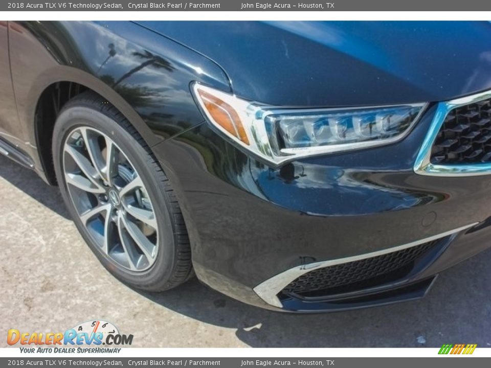2018 Acura TLX V6 Technology Sedan Crystal Black Pearl / Parchment Photo #10