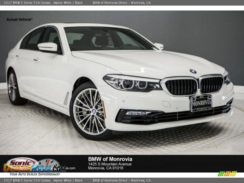 2017 BMW 5 Series 530i Sedan Alpine White / Black Photo #1