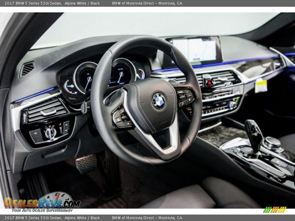 2017 BMW 5 Series 530i Sedan Alpine White / Black Photo #5