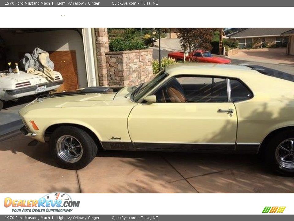 1970 Ford Mustang Mach 1 Light Ivy Yellow / Ginger Photo #2