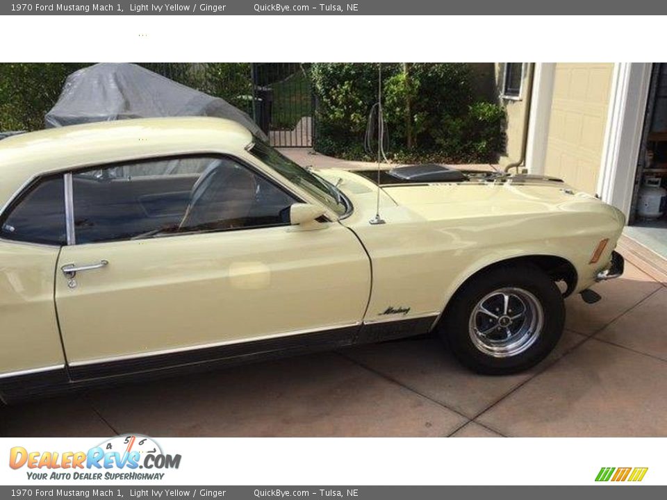 1970 Ford Mustang Mach 1 Light Ivy Yellow / Ginger Photo #3