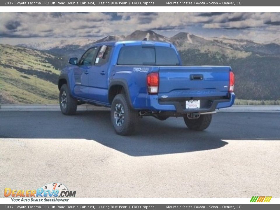 2017 Toyota Tacoma TRD Off Road Double Cab 4x4 Blazing Blue Pearl / TRD Graphite Photo #3