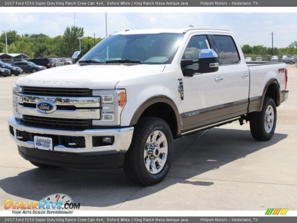 2017 Ford F250 Super Duty King Ranch Crew Cab 4x4 Oxford White / King Ranch Mesa Antique Java Photo #3