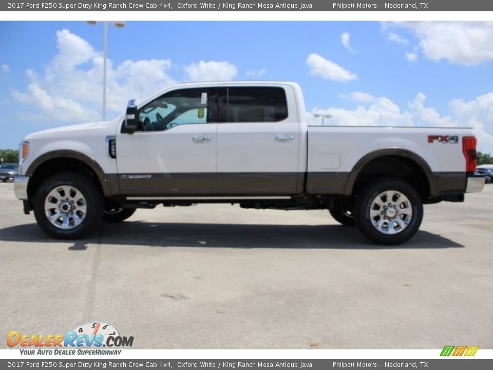 2017 Ford F250 Super Duty King Ranch Crew Cab 4x4 Oxford White / King Ranch Mesa Antique Java Photo #5