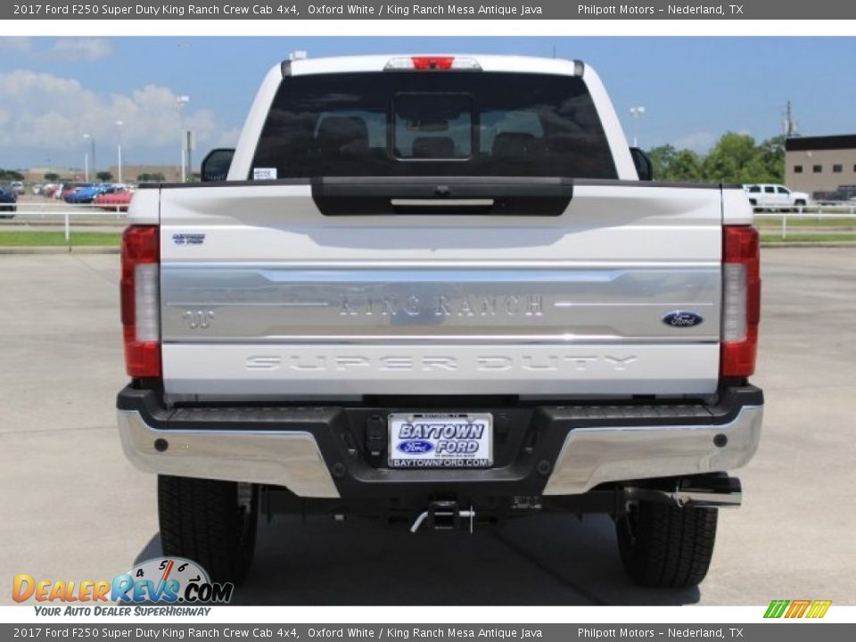 2017 Ford F250 Super Duty King Ranch Crew Cab 4x4 Oxford White / King Ranch Mesa Antique Java Photo #7