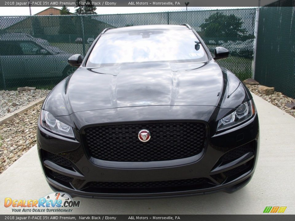 2018 Jaguar F-PACE 35t AWD Premium Narvik Black / Ebony Photo #6