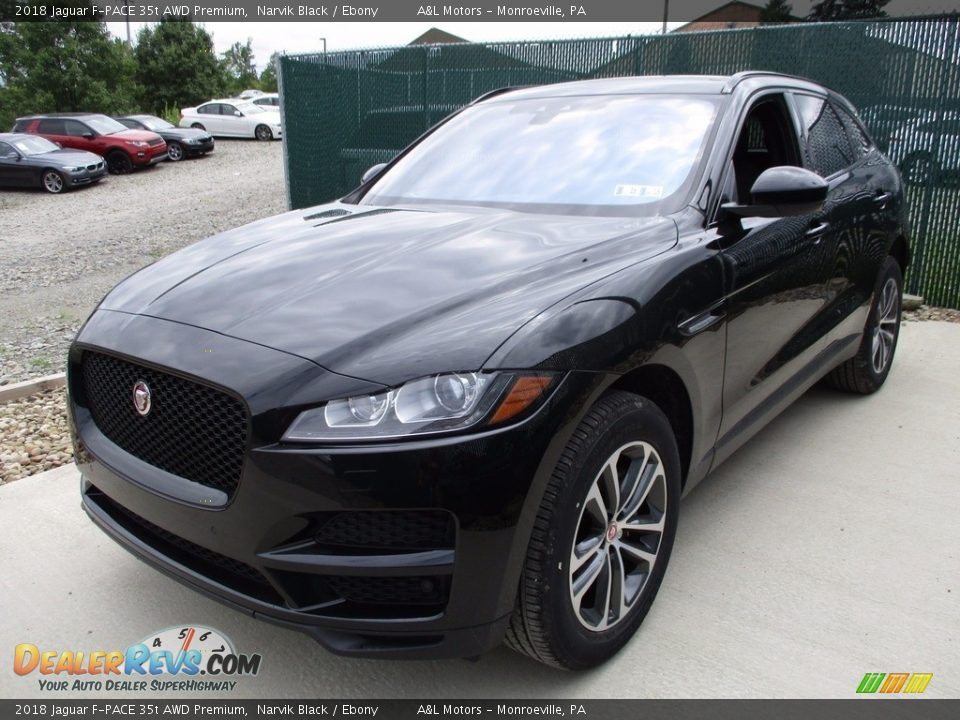 2018 Jaguar F-PACE 35t AWD Premium Narvik Black / Ebony Photo #7