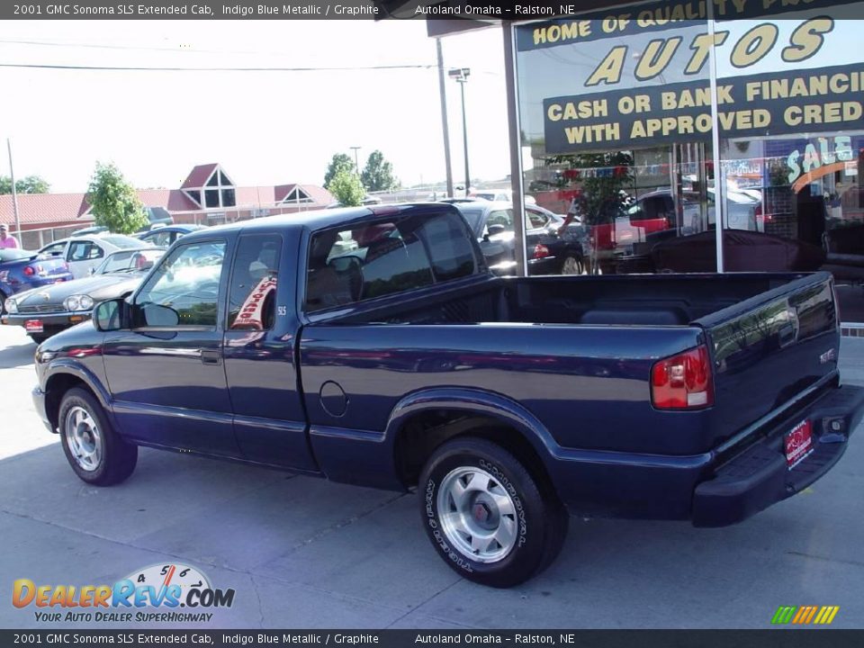 2001 GMC Sonoma SLS Extended Cab Indigo Blue Metallic / Graphite Photo #5