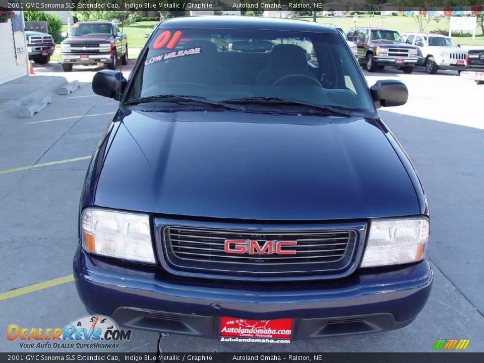 2001 GMC Sonoma SLS Extended Cab Indigo Blue Metallic / Graphite Photo #6