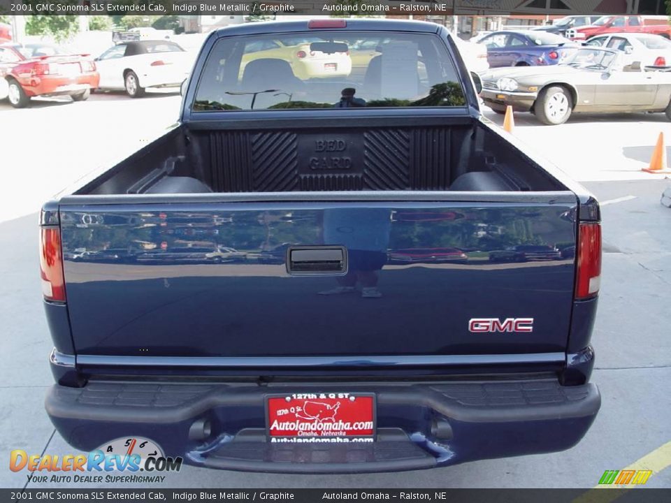 2001 GMC Sonoma SLS Extended Cab Indigo Blue Metallic / Graphite Photo #7