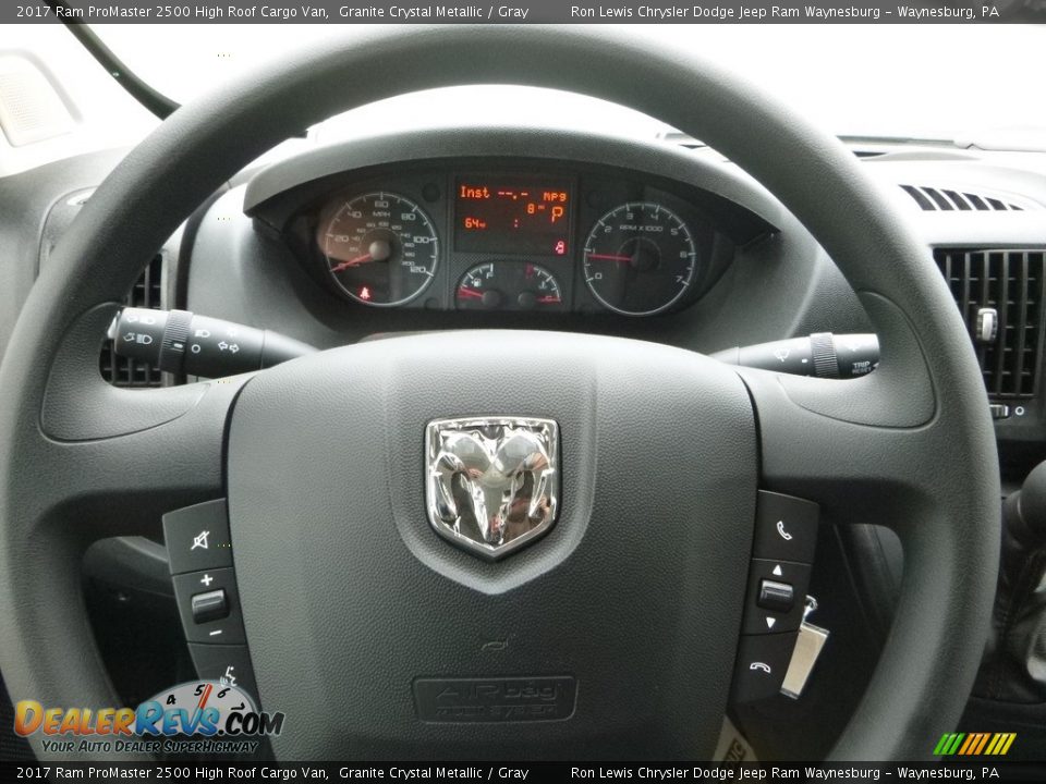 2017 Ram ProMaster 2500 High Roof Cargo Van Granite Crystal Metallic / Gray Photo #19