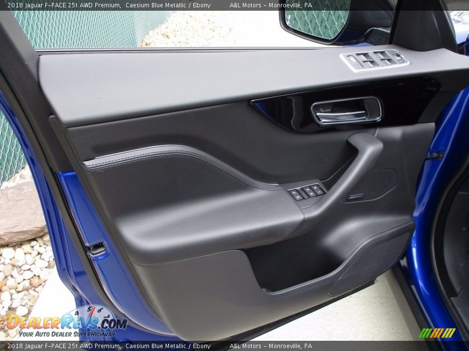 2018 Jaguar F-PACE 25t AWD Premium Caesium Blue Metallic / Ebony Photo #10