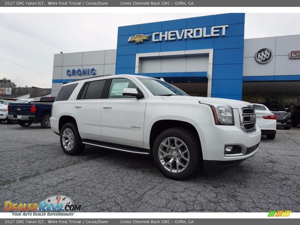 2017 GMC Yukon SLT White Frost Tricoat / Cocoa/Dune Photo #1