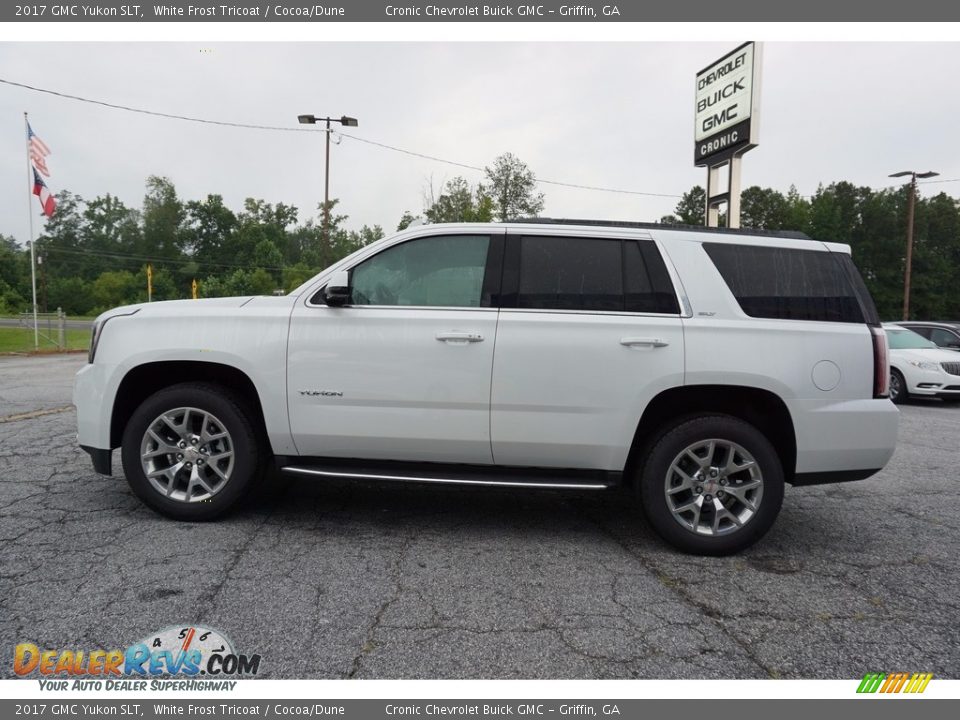 2017 GMC Yukon SLT White Frost Tricoat / Cocoa/Dune Photo #4
