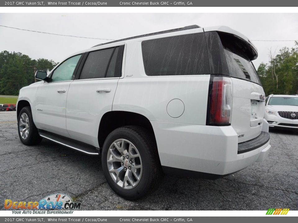 2017 GMC Yukon SLT White Frost Tricoat / Cocoa/Dune Photo #5