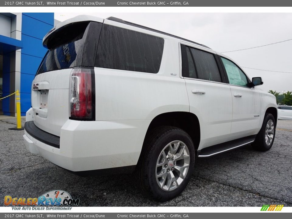 2017 GMC Yukon SLT White Frost Tricoat / Cocoa/Dune Photo #7