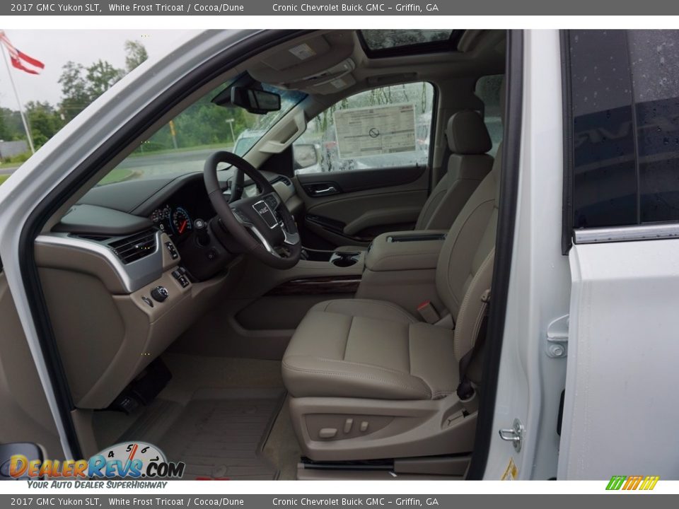 2017 GMC Yukon SLT White Frost Tricoat / Cocoa/Dune Photo #9