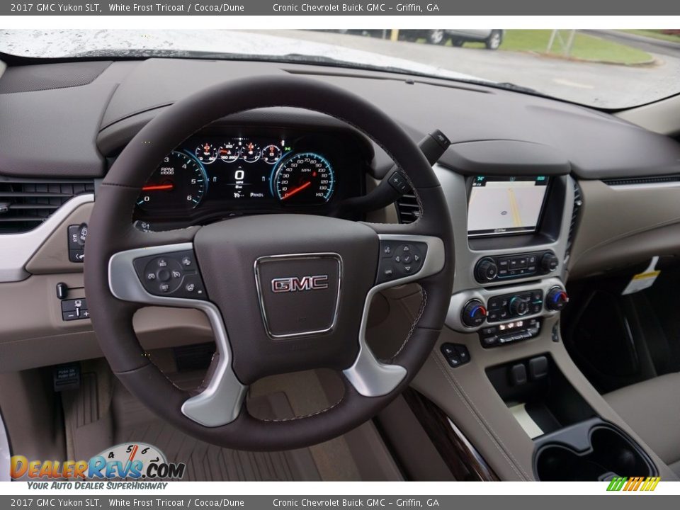 2017 GMC Yukon SLT White Frost Tricoat / Cocoa/Dune Photo #10