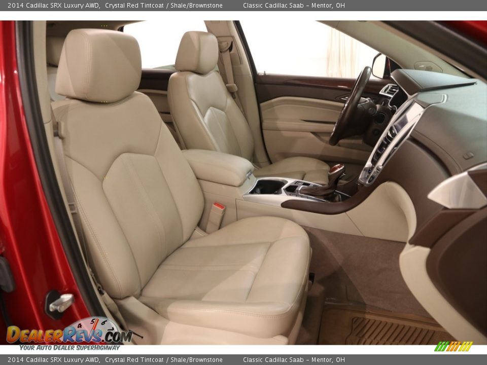 2014 Cadillac SRX Luxury AWD Crystal Red Tintcoat / Shale/Brownstone Photo #14