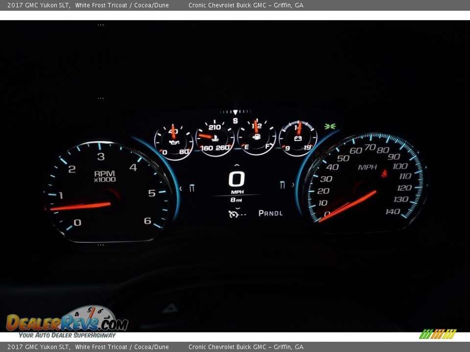 2017 GMC Yukon SLT White Frost Tricoat / Cocoa/Dune Photo #14