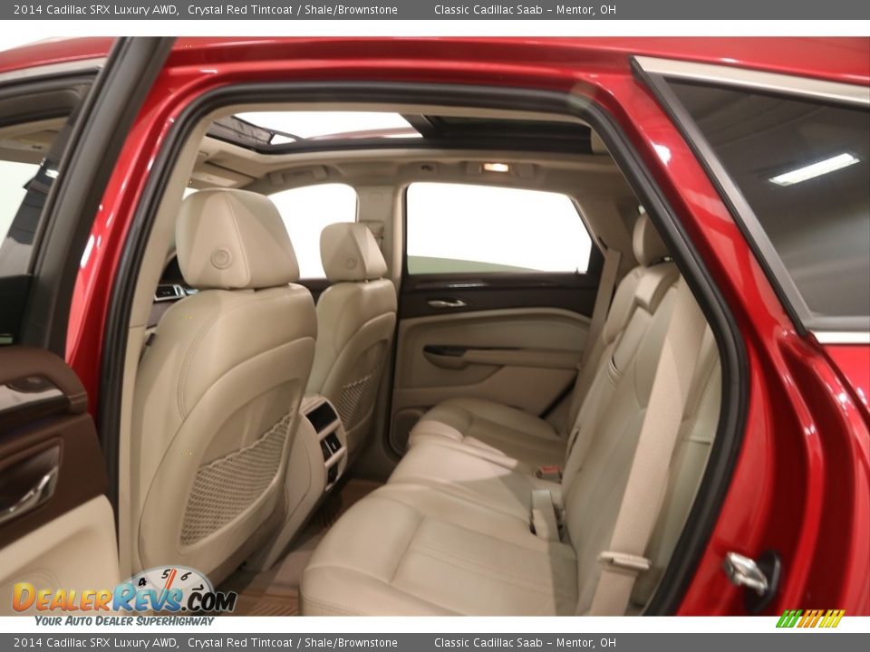 2014 Cadillac SRX Luxury AWD Crystal Red Tintcoat / Shale/Brownstone Photo #16