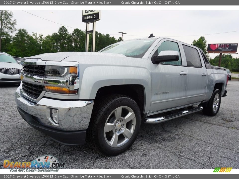 2017 Chevrolet Silverado 1500 LT Crew Cab Silver Ice Metallic / Jet Black Photo #3