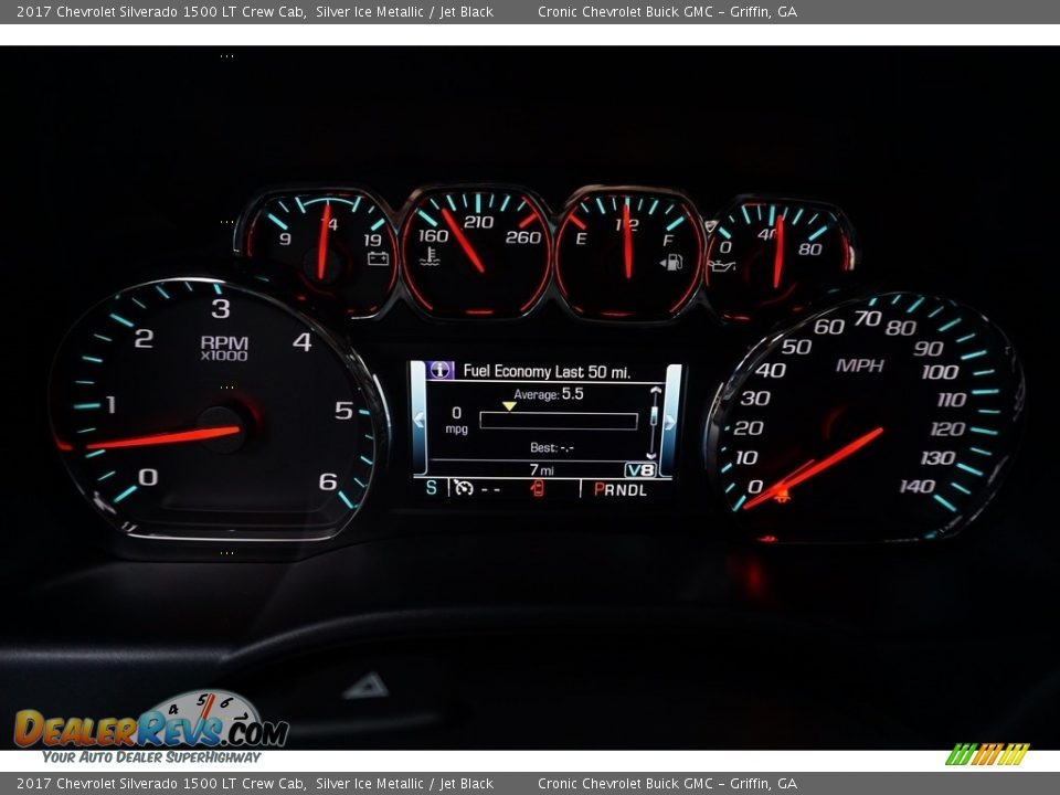 2017 Chevrolet Silverado 1500 LT Crew Cab Silver Ice Metallic / Jet Black Photo #13