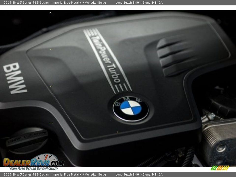 2015 BMW 5 Series 528i Sedan Imperial Blue Metallic / Venetian Beige Photo #24