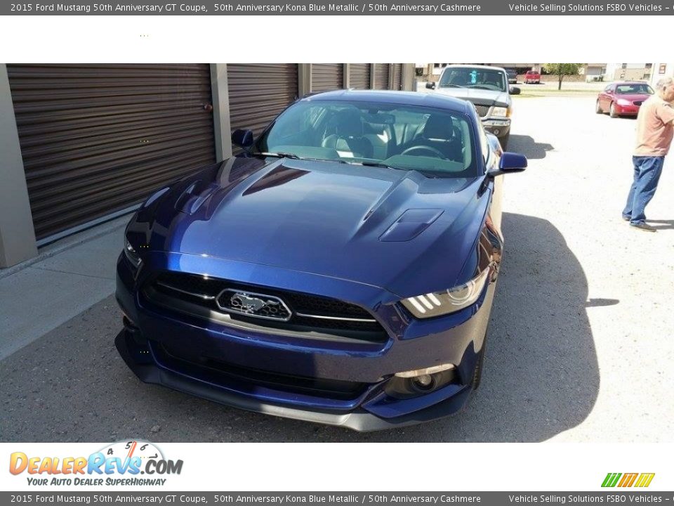 2015 Ford Mustang 50th Anniversary GT Coupe 50th Anniversary Kona Blue Metallic / 50th Anniversary Cashmere Photo #10