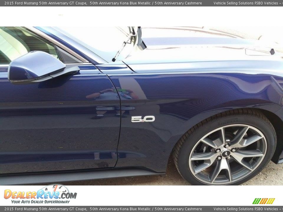 2015 Ford Mustang 50th Anniversary GT Coupe 50th Anniversary Kona Blue Metallic / 50th Anniversary Cashmere Photo #12