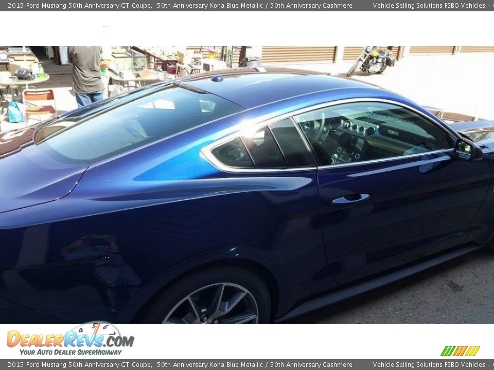 2015 Ford Mustang 50th Anniversary GT Coupe 50th Anniversary Kona Blue Metallic / 50th Anniversary Cashmere Photo #13