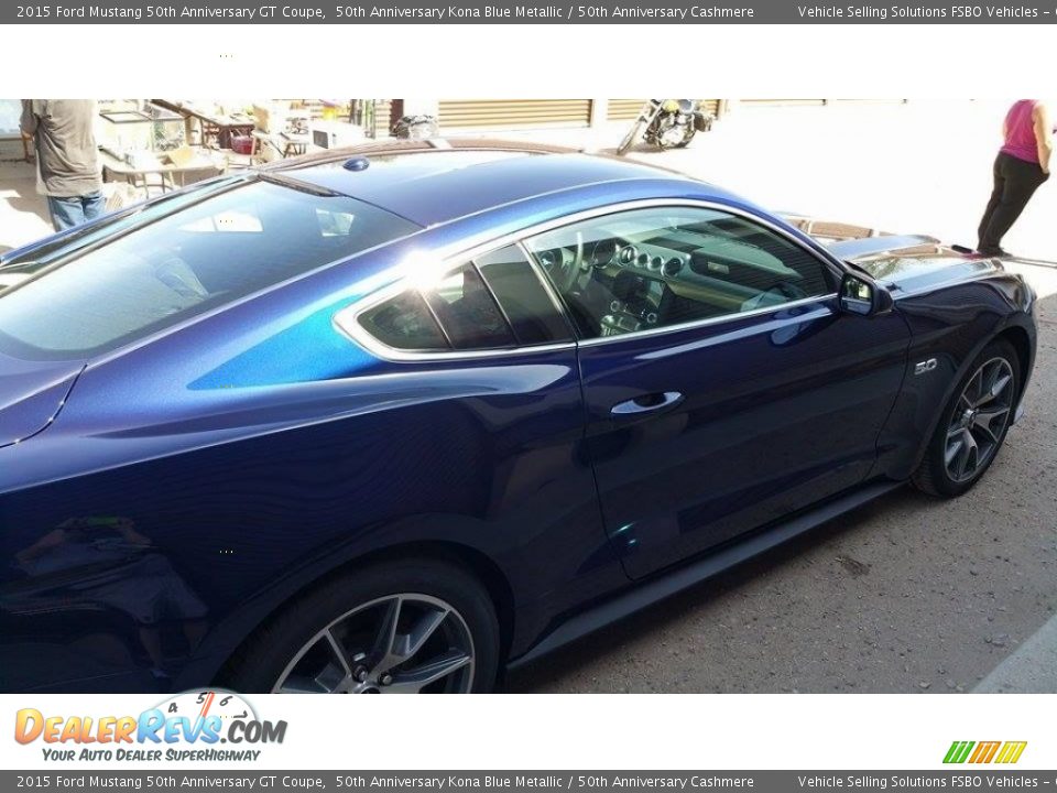 2015 Ford Mustang 50th Anniversary GT Coupe 50th Anniversary Kona Blue Metallic / 50th Anniversary Cashmere Photo #14