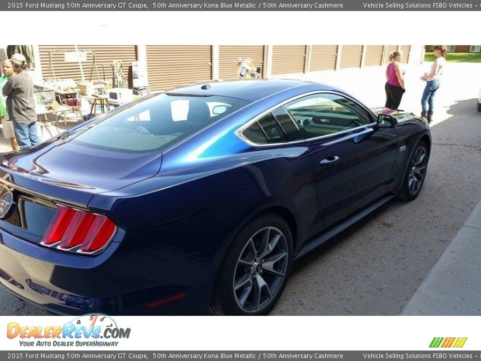 2015 Ford Mustang 50th Anniversary GT Coupe 50th Anniversary Kona Blue Metallic / 50th Anniversary Cashmere Photo #16