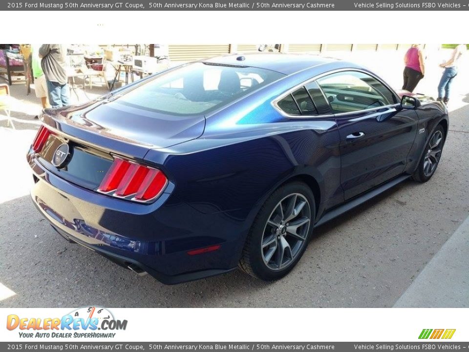 2015 Ford Mustang 50th Anniversary GT Coupe 50th Anniversary Kona Blue Metallic / 50th Anniversary Cashmere Photo #17