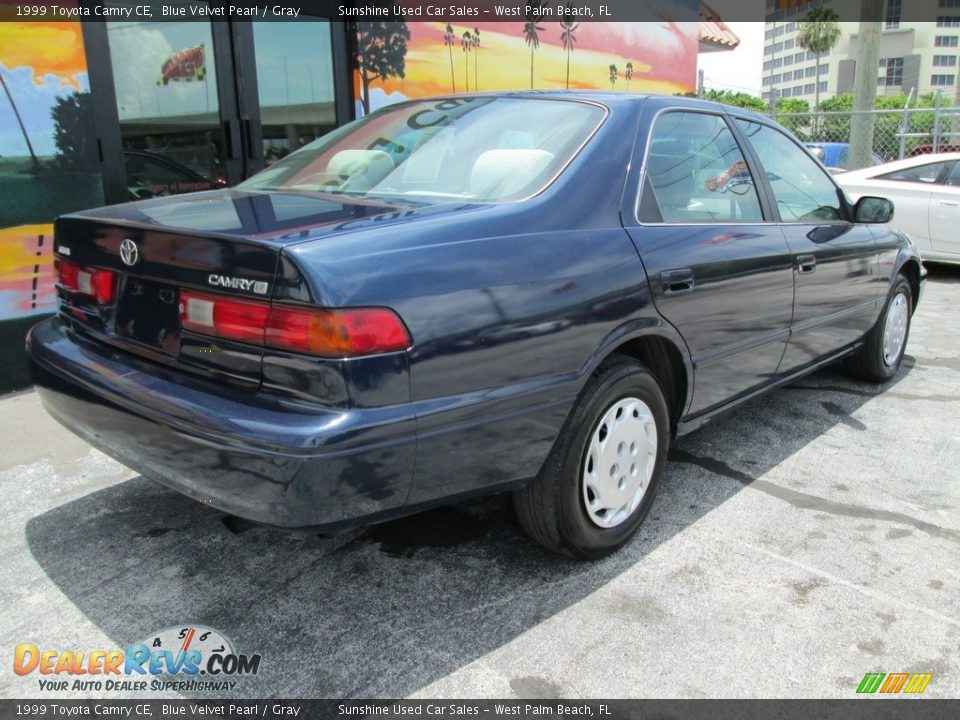 1999 Toyota Camry CE Blue Velvet Pearl / Gray Photo #7