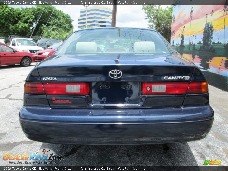 1999 Toyota Camry CE Blue Velvet Pearl / Gray Photo #8