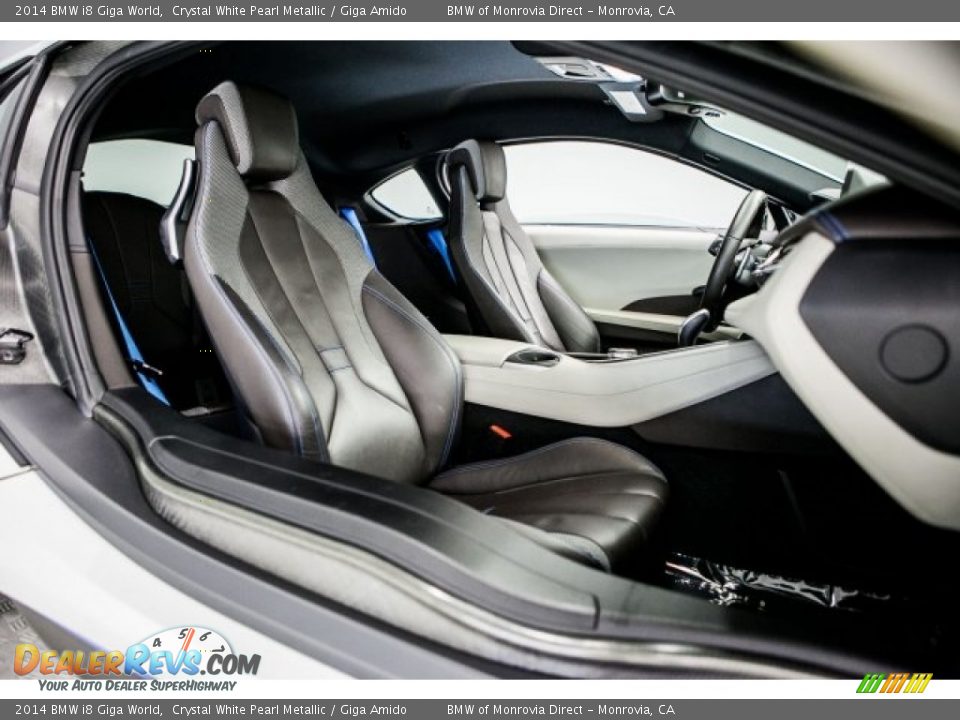2014 BMW i8 Giga World Crystal White Pearl Metallic / Giga Amido Photo #15