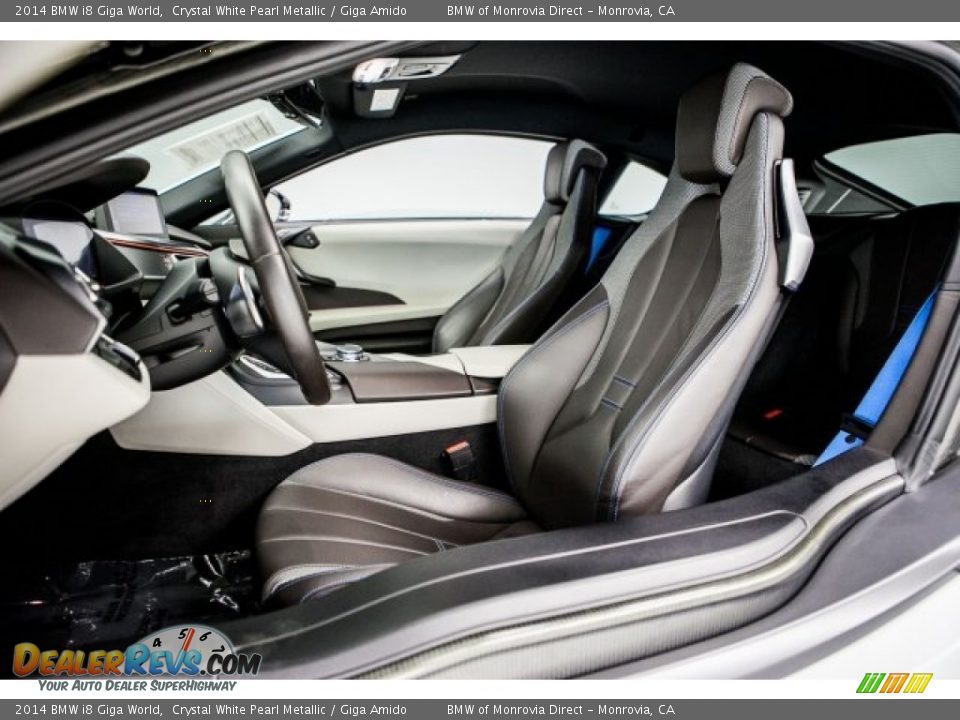 2014 BMW i8 Giga World Crystal White Pearl Metallic / Giga Amido Photo #16